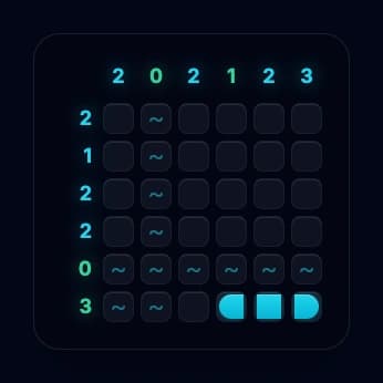 Step 2: Cruiser placed in row 5