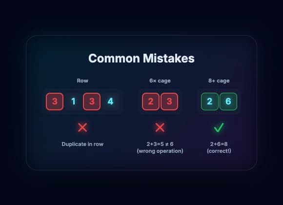 Common mistakes illustration