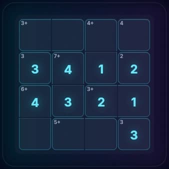 Puzzle mid-solve with most cells filled