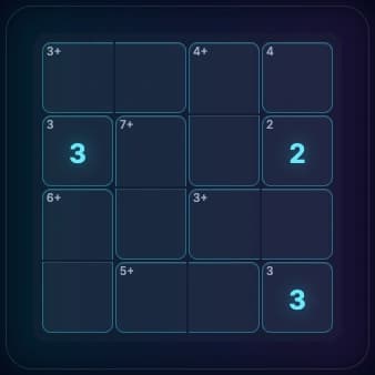 Puzzle with single cells filled