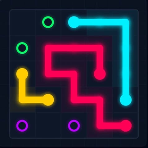 Connect puzzle showing Step 3 with Yellow path added