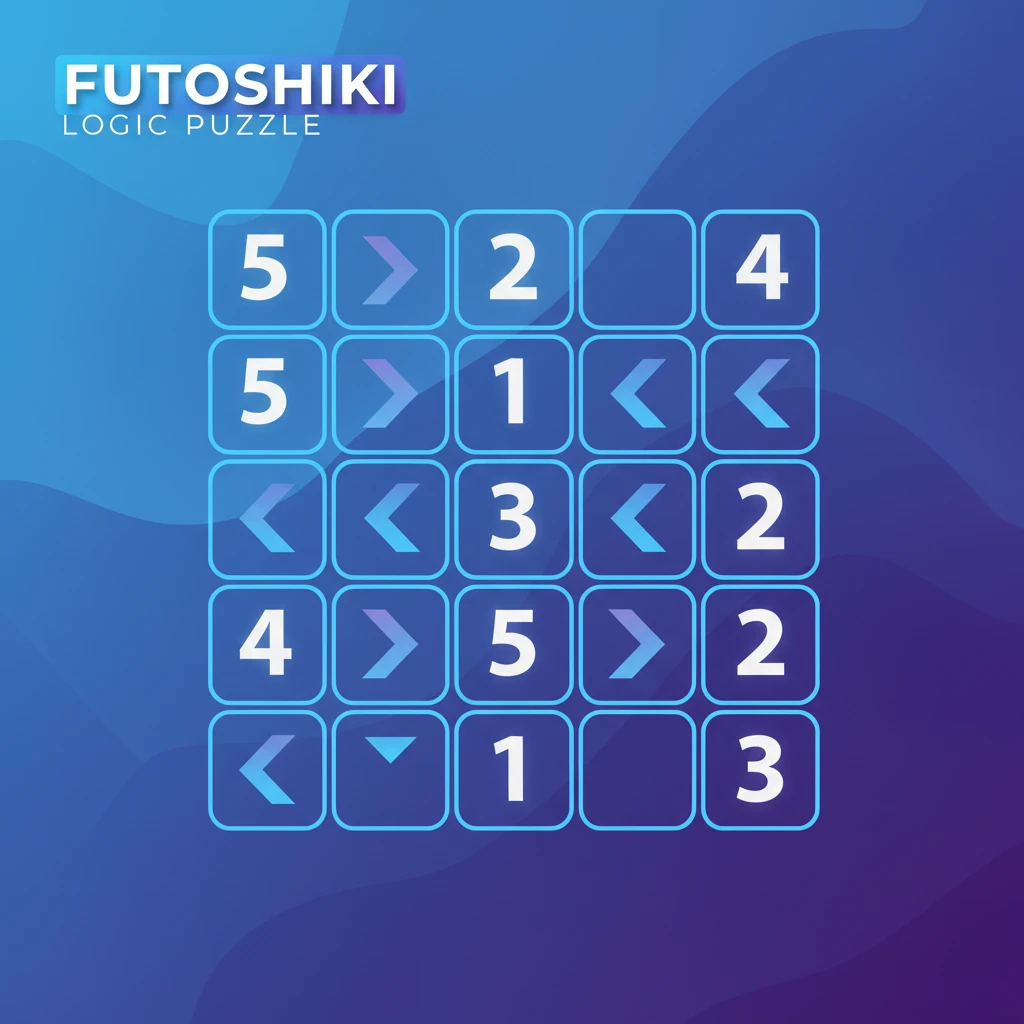 Futoshiki puzzle with inequality symbols being solved