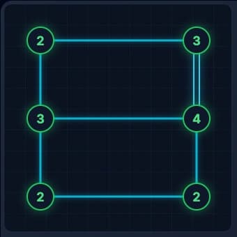 The fully solved Hashi puzzle