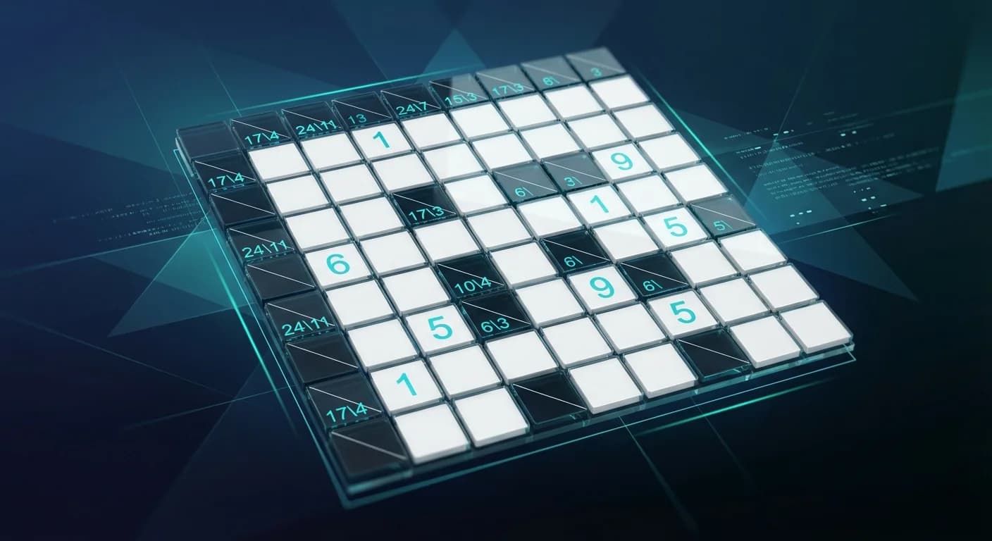 A beautifully designed Kakuro puzzle grid