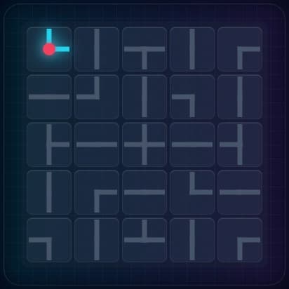 Scrambled pipes puzzle - disconnected state