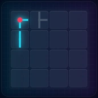 4x4 grid showing how corner pipe forces T-junction orientation