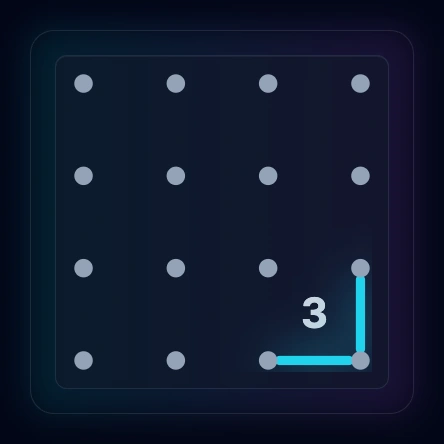 Corner 3 pattern with outer edges drawn