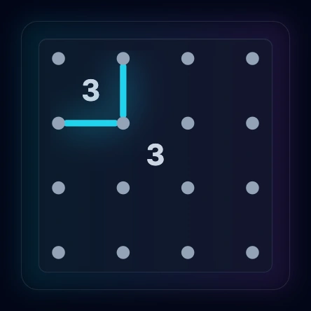 Diagonal 3s pattern