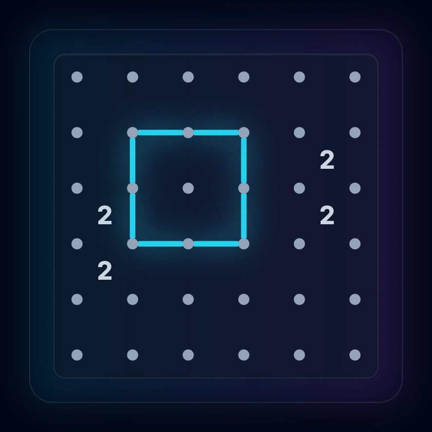 Solved cluster showing constraint propagation outward