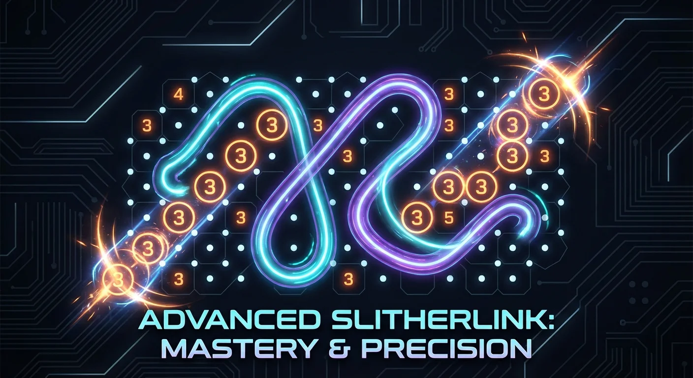 Advanced Slitherlink puzzle solving visualization with glowing loop patterns