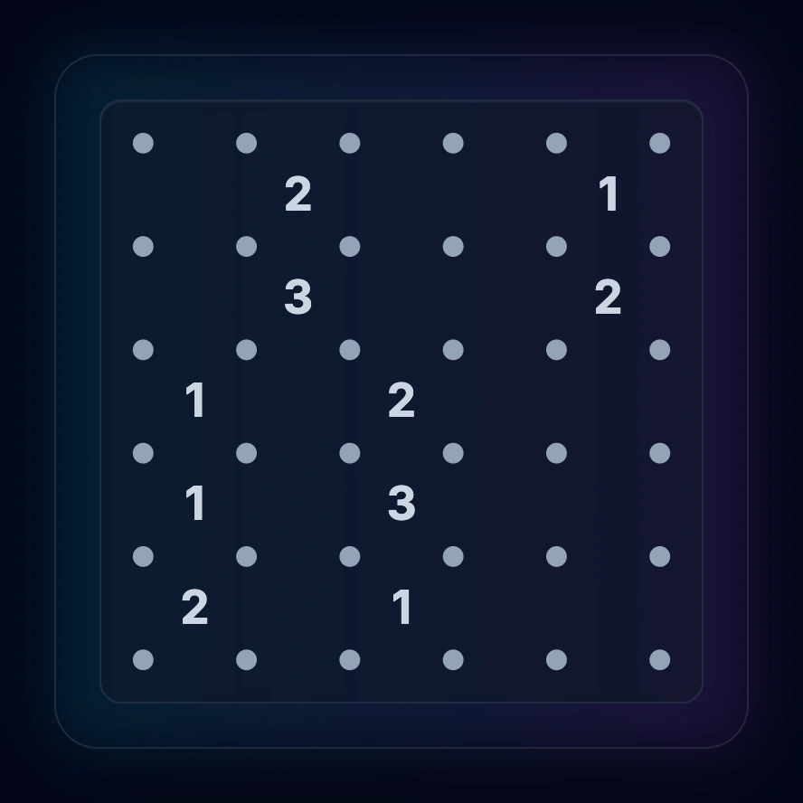 Partial solve showing three confirmed crossings with one forced