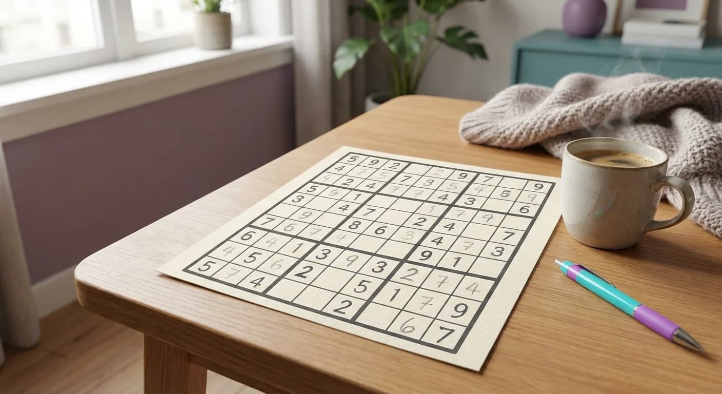 A beautifully designed Sudoku puzzle grid