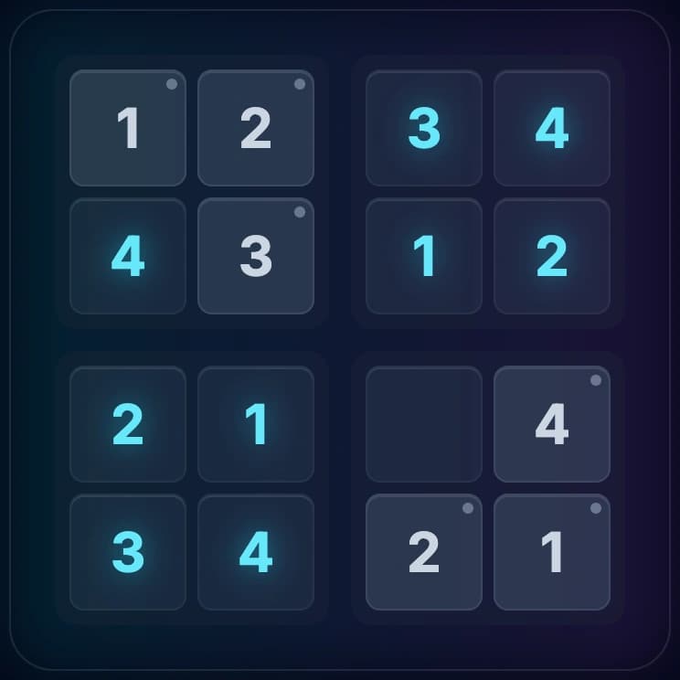 4x4 Sudoku puzzle fully solved