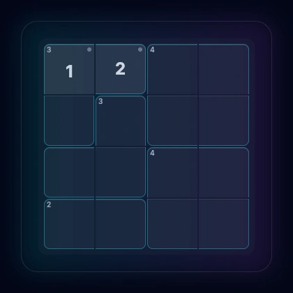 4x4 showing forced digit placement