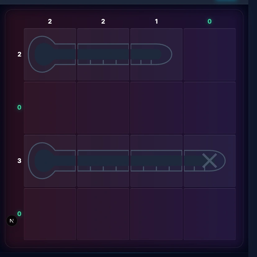 Step 1: Column 3 tip marked as empty