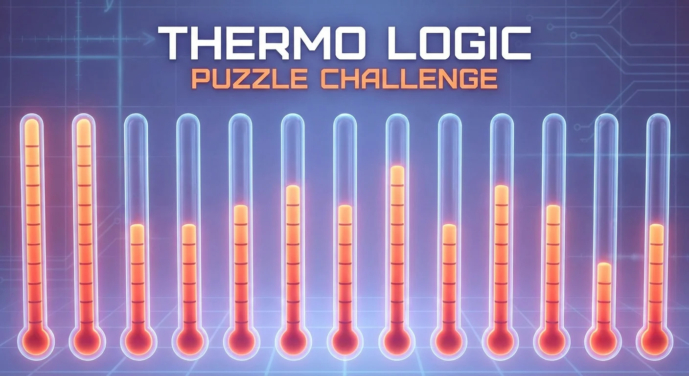 Thermometers puzzle strategies showing mercury logic and cascade techniques